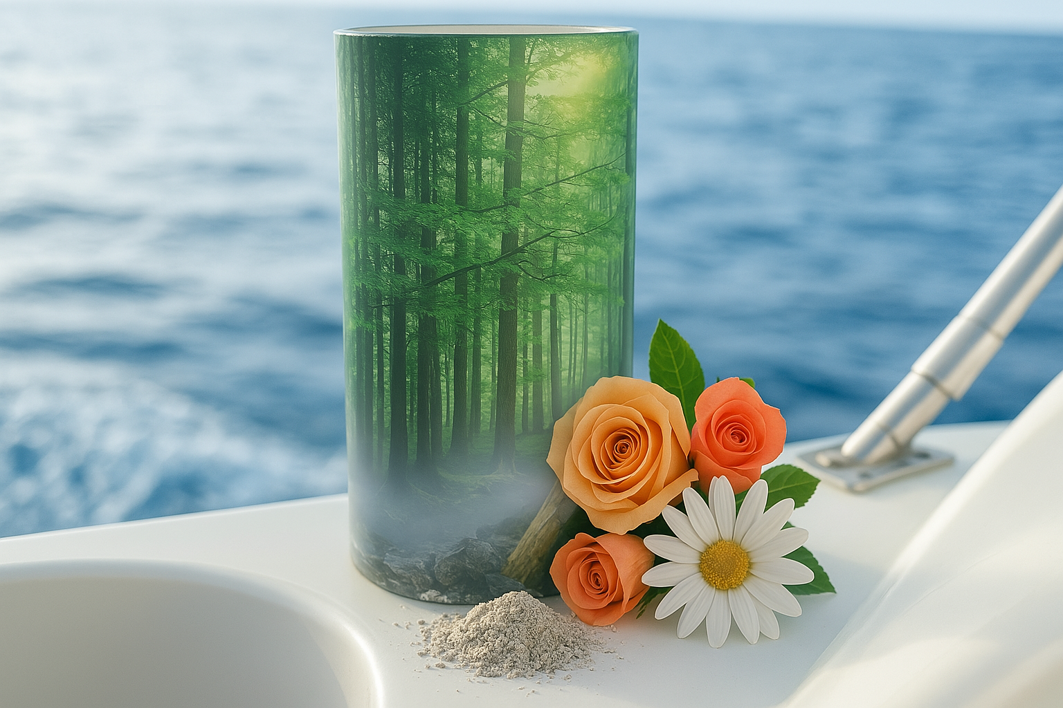 How to scatter cremation ashes in water