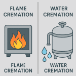 Compare flame cremation to water cremation