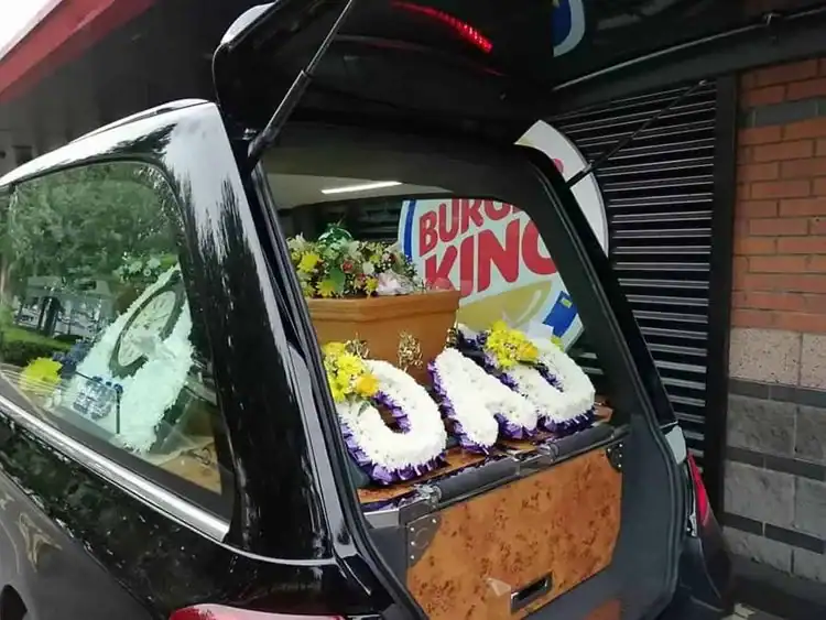 Funeral Procession at McDonal's Drive-Thru