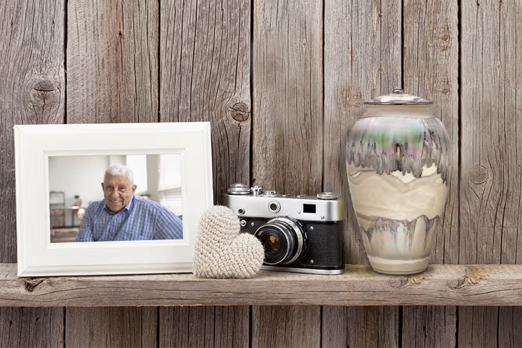 Make a tasteful urn display at home for Grandad