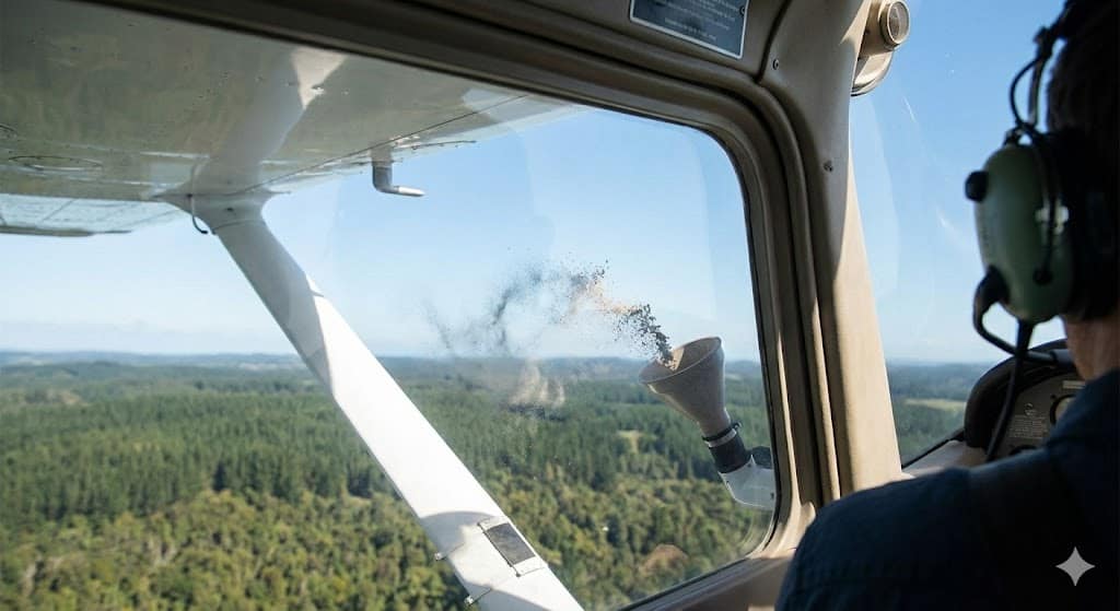Aerial Scattering of ashes