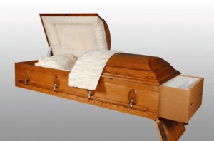 Rental casket for cremation
