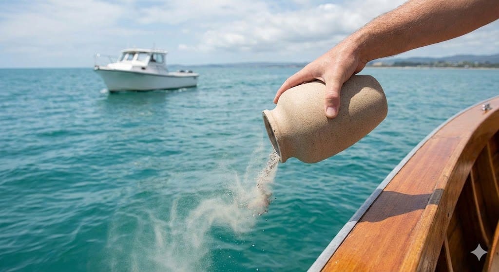 Scattering ashes at sea